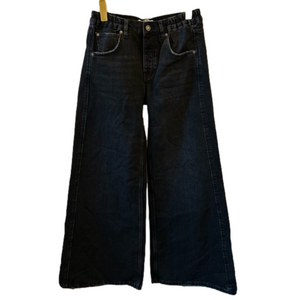 Free People Black Size 25 Jeans Ultra Wide Leg Mid-Rise Denim We the Free